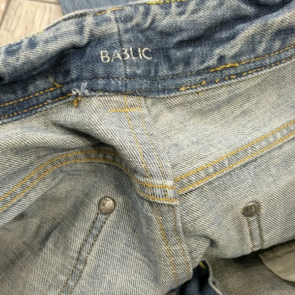 Banana Republic Selvedge Denim Wide Straight Leg Jeans 34" Waist 28" Inseam - Picture 7 of 8